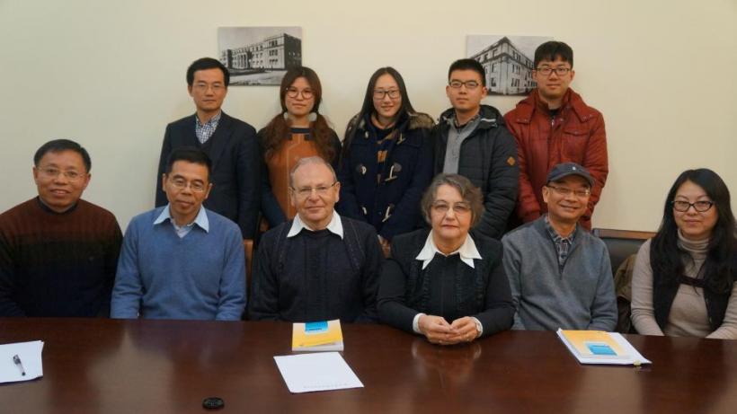 with the members of Writing Workshop at East China Normal Univeresity, Shanghai, January 2016